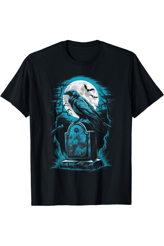 Hot Trending Kiraa Tee With Raven Bird Gothic Spooky Graveyard Unisex S-5Xl T-Shirt