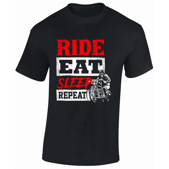Hot Trending Kiraa Tee With Ride Eat Sleep Repeat Motorbike Biker Motorcycle Unisex S-5Xl T-Shirt