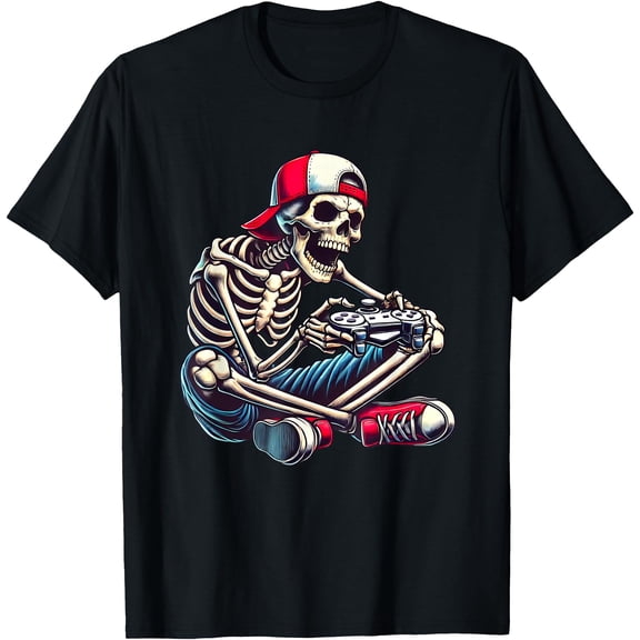 Hot Trending Kiraa Tee With Skeleton Gamer Video Gaming Men Men Tees Unisex S-5Xl T-Shirt