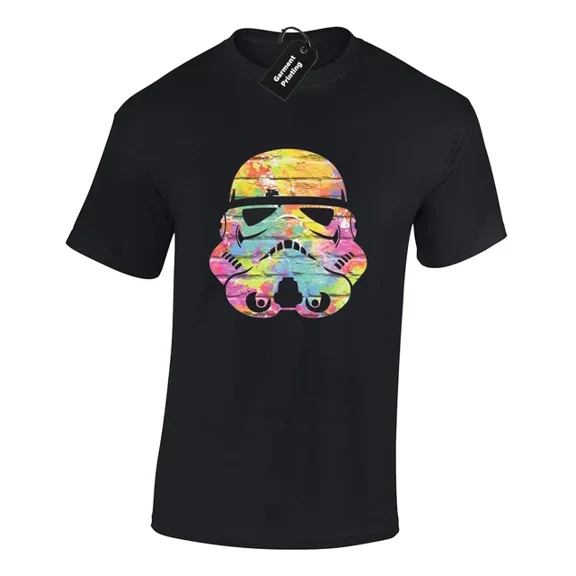 Hot Trending Kiraa Tee With Stormtrooper Helmet Wall Painted Design Star Jedi Unisex S-5Xl T-Shirt