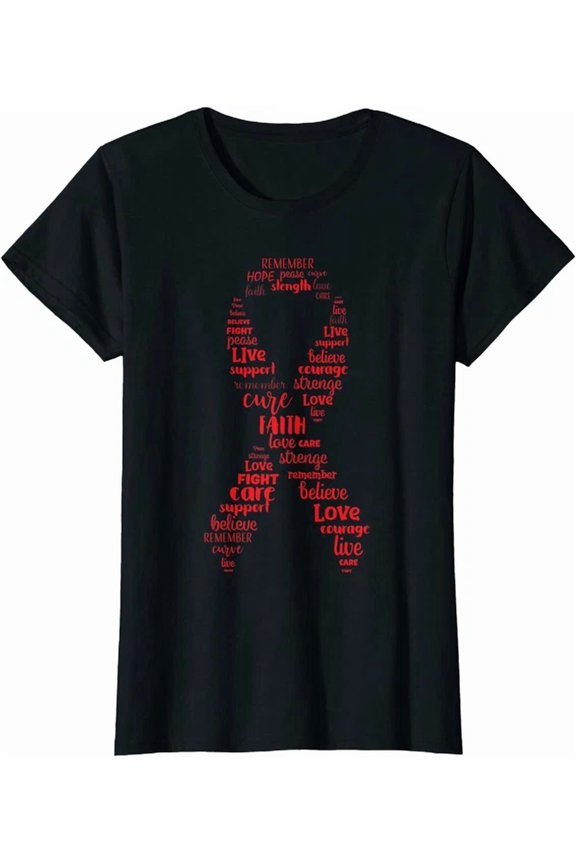 Hot Trending Kiraa Tee With Stroke Survivor Stroke Awareness Red Ribbon Supporter T-Shirt
