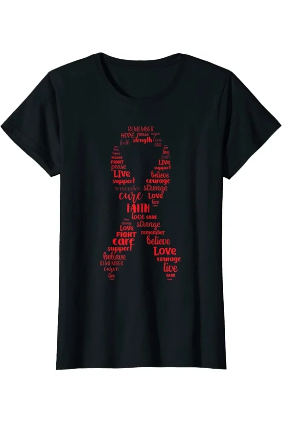 Hot Trending Kiraa Tee With Stroke Survivor Stroke Awareness Red Ribbon Supporter T-Shirt