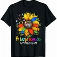 thumbnail image 1 of Hot Trending Kiraa Tee With Sunflower Latin Countries Flags Hispanic Heritage Unisex S-5Xl T-Shirt, 1 of 5