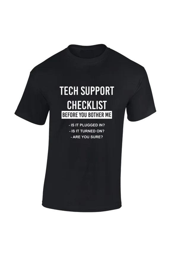 Hot Trending Kiraa Tee With Tech Support Checklist Pc It Programmer Joke Unisex S-5Xl T-Shirt