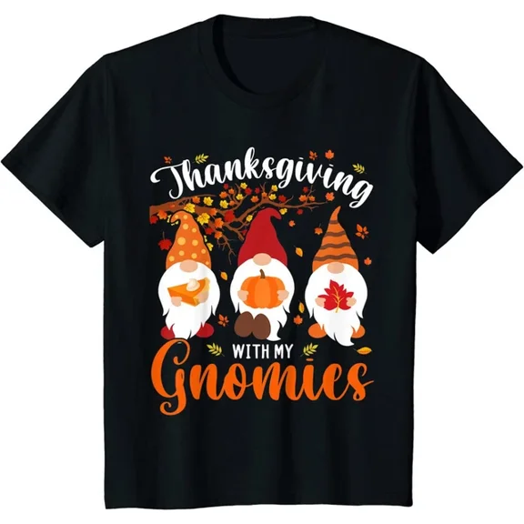 Hot Trending Kiraa Tee With Thanksgiving With My Gnomies Autumn Gnomes Unisex S-5Xl T-Shirt