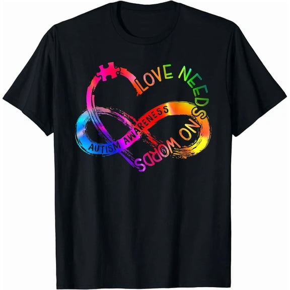 Hot Trending Kiraa Tee With Tie Dye Infinity Heart Love Autism Awareness Unisex S-5Xl T-Shirt