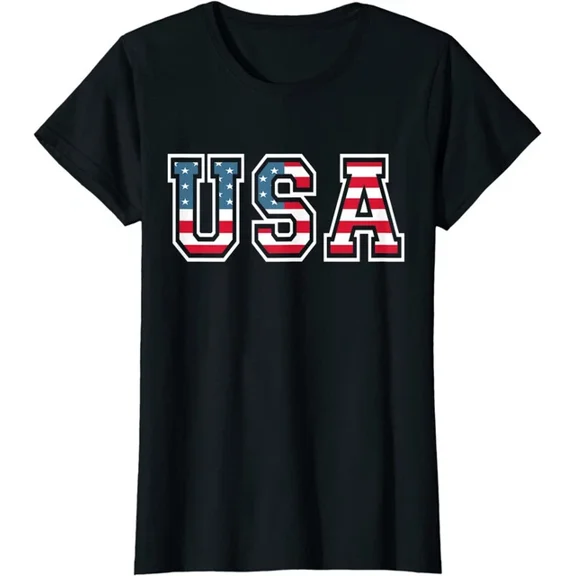 Hot Trending Kiraa Tee With Usa Patriotic American Flag National Day Gift T-Shirt