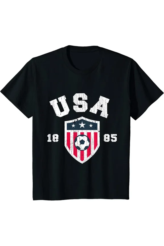 Hot Trending Kiraa Tee With Vintage Usa Soccer 1885 American Flag Football Unisex S-5Xl T-Shirt