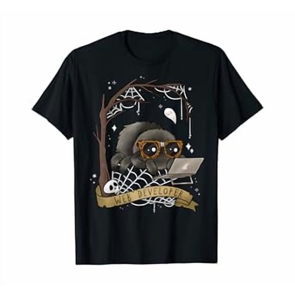 Hot Trending Kiraa Tee With Web Developer Funny Spooky Cute Spider Computer Unisex S-5Xl T-Shirt