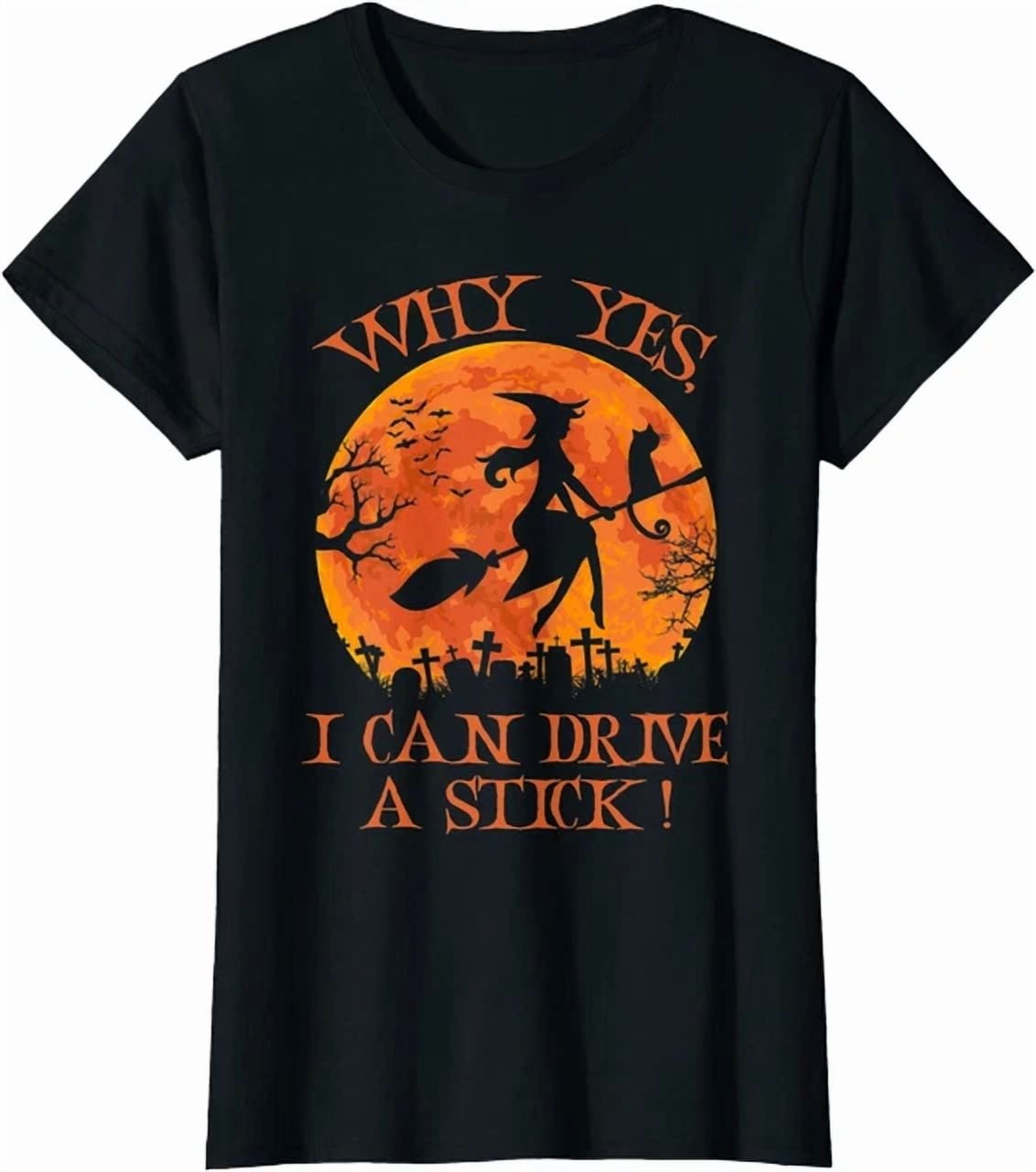 Funny Baba Witch Drives Stick T-Shirt