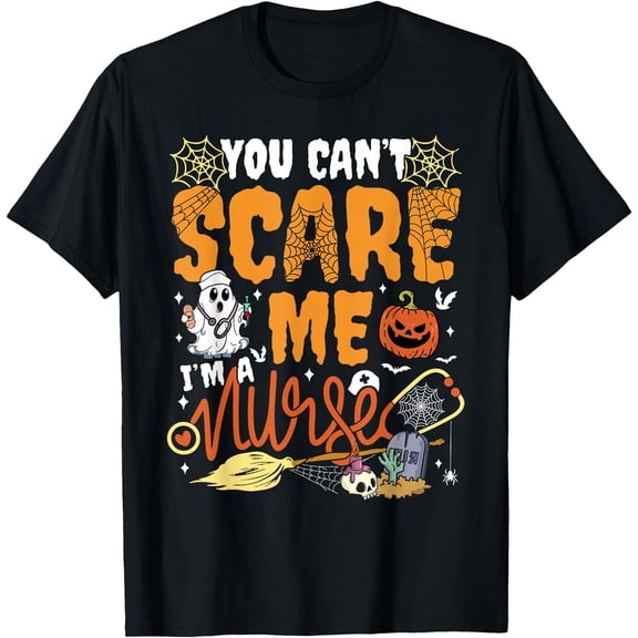 Hot Trending Kiraa Tee With You Cant Scare Me I'M A Nurse Rn Witch Boo Funny Unisex S-5Xl T-Shirt