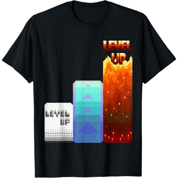 Hot Trending LEVEL UP Gaming Pixel Adventure! T-Shirt Vintage Tee -Birthday Gifts