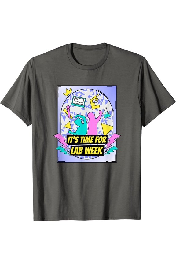 Hot Trending Lab Week Laboratory Tech 90s Theme Technologist Scientist T-Shirt Vintage Tee -Birthday Gifts