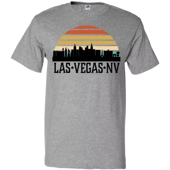 Hot Trending Las Vegas Nevada Skyline Retro T-Shirt Cities Trip Mens Clothing S-5Xl Birthday Gifts; For Men & Women
