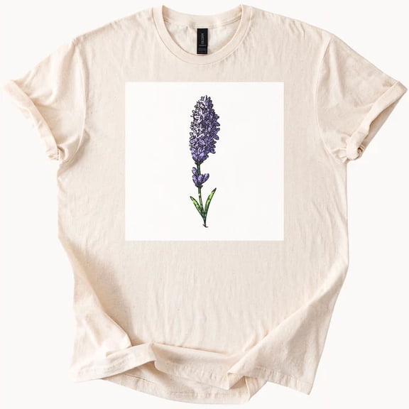 Hot Trending Lavender Flower Graphic T Shirt Botanical Nature Tee Top Design Preview Only