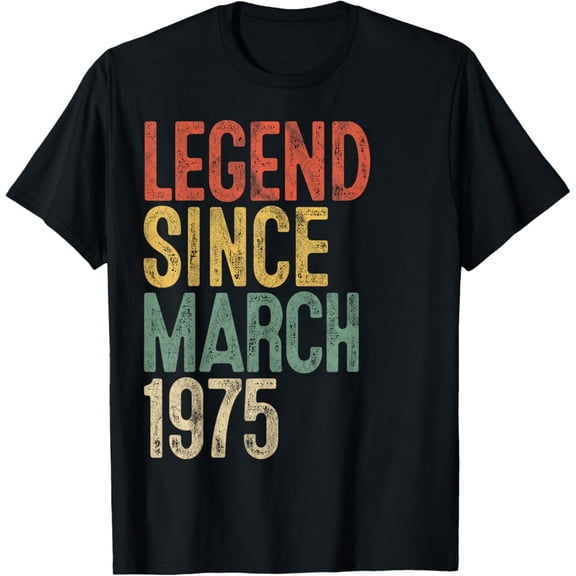 Hot Trending Legend 1975 50th Birthday Gifts for Men Women 50 Year Old T-Shirt Vintage Tee -Birthday Gifts