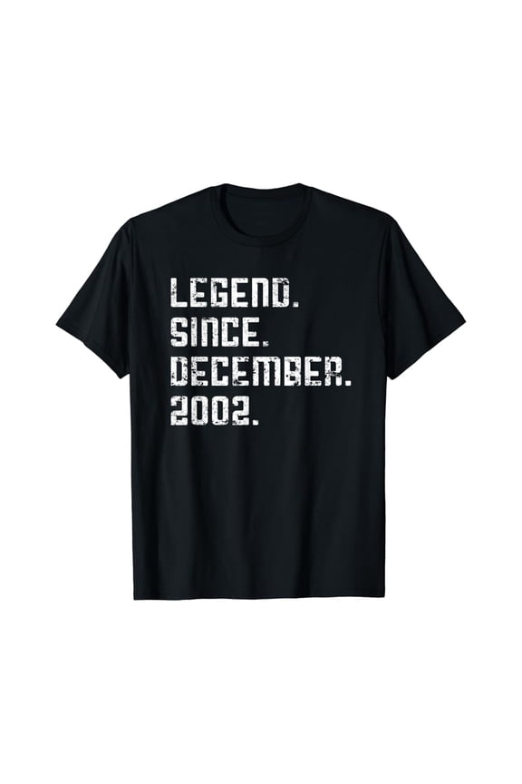 Hot Trending Legend Since December 2002 17th Birthday 17 Years Old T-Shirt Vintage Tee -Birthday Gifts