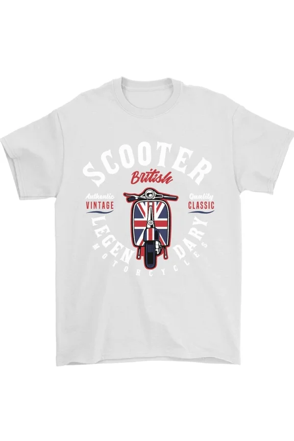 Hot Trending Legendary British Scooter Motorcycle MOD T-Shirt Design Preview Only