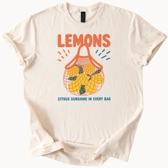 Hot Trending Lemon Graphic Tee Citrus T Shirt Fruit Gift Design Preview Only
