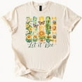 thumbnail image 1 of Hot Trending Let It Bee Graphic Tee with Sunflowers Butterflies and Bees Design Design Preview Only, 1 of 4