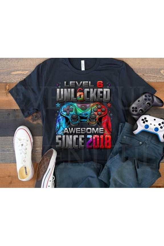 Hot Trending With Level 6 Unlocked Shirt, Gamer 6Th Birthday Shirt For 6 Year Old Birthday Boy, Birthday Shirt 6, Awesome Since 2019 Shirt For Gamers Design Preview Only