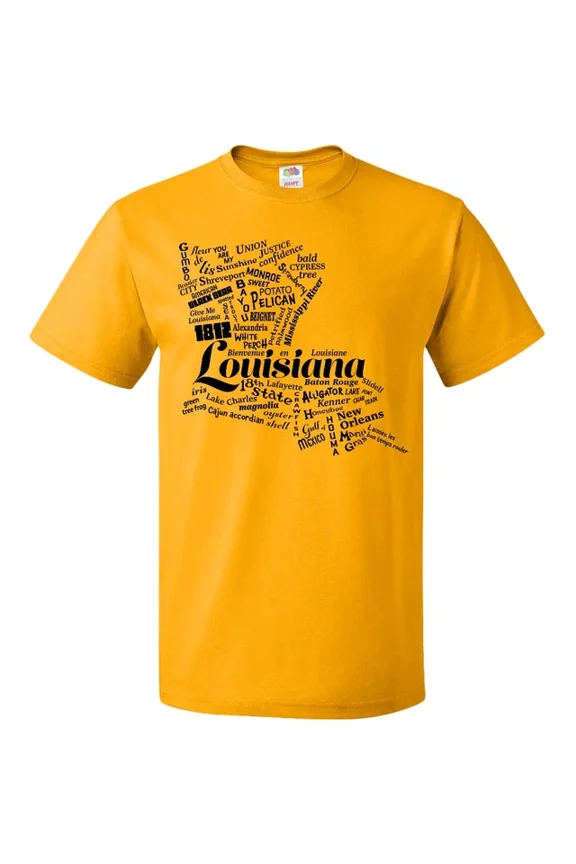 Hot Trending Louisiana Word Salad T-Shirt State Home Pelican Saints New Orleans S-5Xl Birthday Gifts; For Men & Women