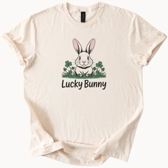 Hot Trending Lucky Rabbit Tee Cute Clover Shirt Spring Easter Gift Design Preview Only