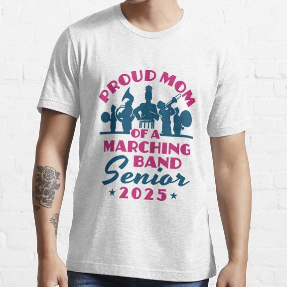 Hot Trending Marching Band Senior Mom 2025 Essential T-Shirt Vintage Birthday Gifts