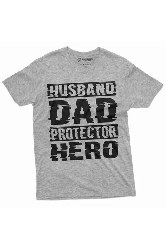 Hot Trending Men'S Father'S Day Husband Dad Protector Hero T-Shirt Dad Father Birthday Gift Birthday Gifts; For Men & Women