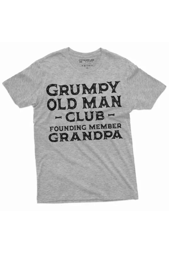 Hot Trending Men'S Grumpy Old Man Club Grandpa T-Shirt Funny Gift Papa Grandfather Pops Shirt S-5Xl Birthday Gifts; For Men & Women