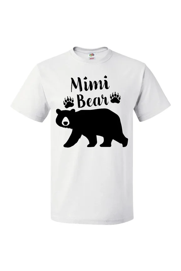 Hot Trending Mimi Bear In Black T-Shirt Family Grandma Grandmother Fun Nose New S-5Xl Birthday Gifts; For Men & Women
