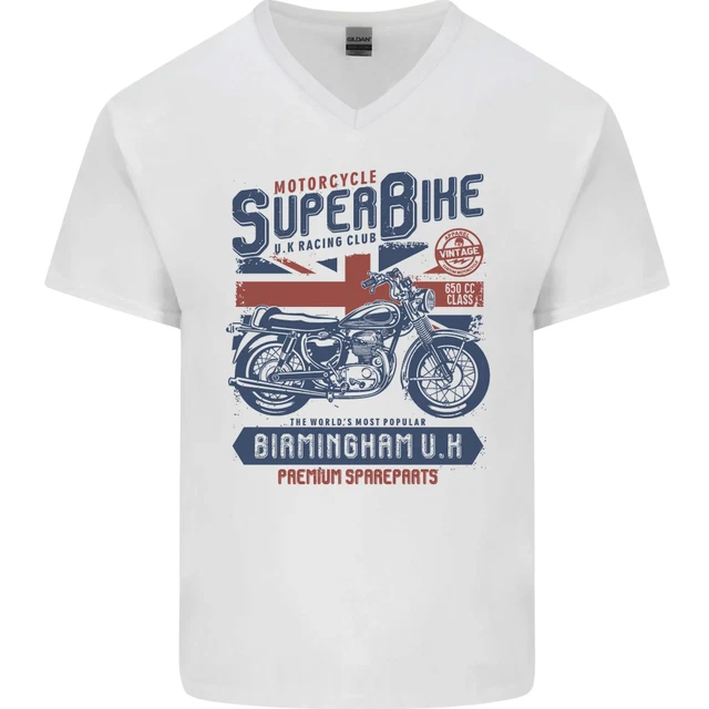 T-Shirt Biker Birmingham – Maglia Uomo Moto Cotone – Colori: Nero, Blu, Rosso, Verde E Altri