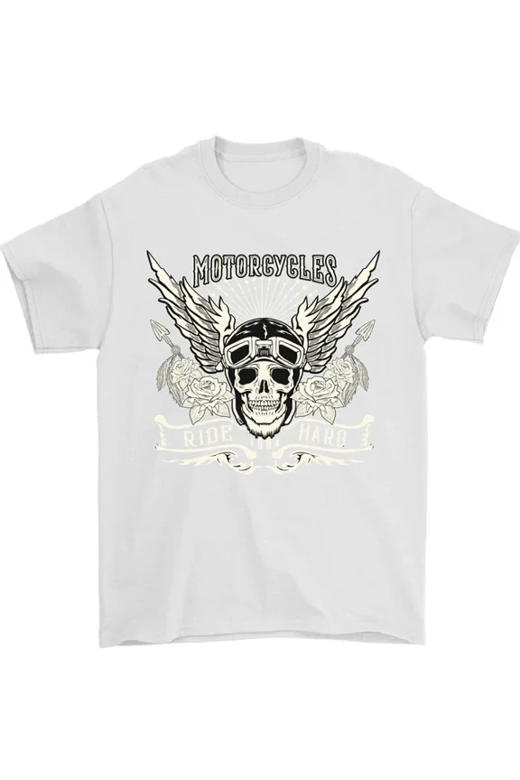 Hot Trending Motorcycles Ride Hard Biker Motorbike T-Shirt Design Preview Only