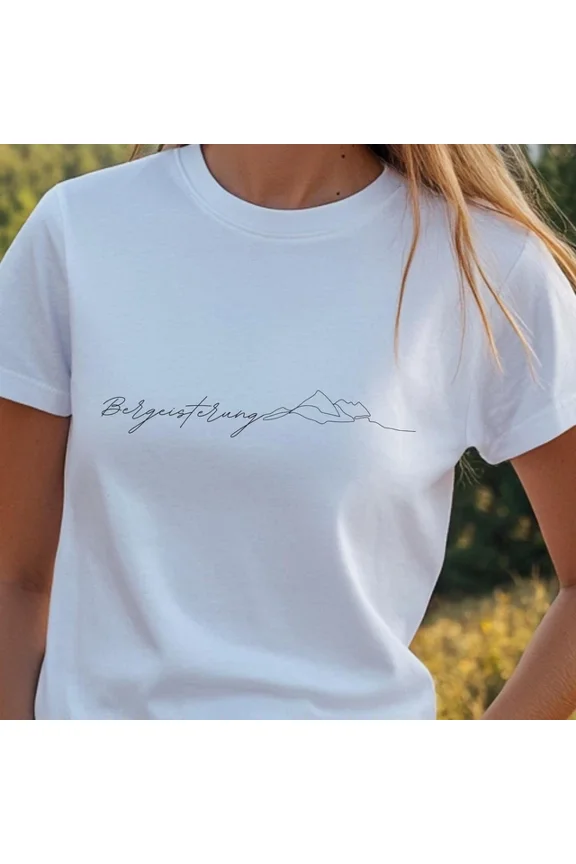 Hot Trending Mountain Enthusiasm T-Shirt Line Art, minimalist T-Shirt, statement shirt fo Design Preview Only