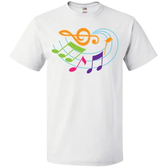 Hot Trending Music Notes Musical Gift T-Shirt Treble Clef Band Marching Choir Mens S-5Xl Birthday Gifts; For Men & Women
