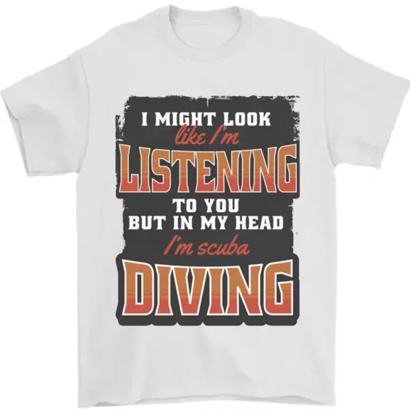 Hot Trending My Head I'm Scuba Diving Diver Funny T-Shirt Design Preview Only