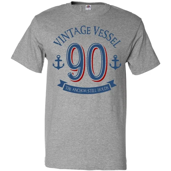 Hot Trending Nautical 90Th Birthday T-Shirt Funny Sailing Sailor Ninetieth Mens S-5Xl Birthday Gifts; For Men & Women
