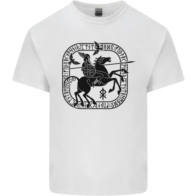 Neverless Maglietta Donna Odin Dio Vichingo Valhalla - Slim Fit In Cotone Jersey, Taglie XS-XXL