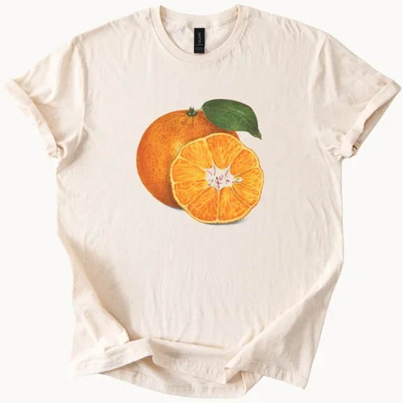 Hot Trending Orange Fruit Tee Citrus Graphic T Shirt Design Preview Only