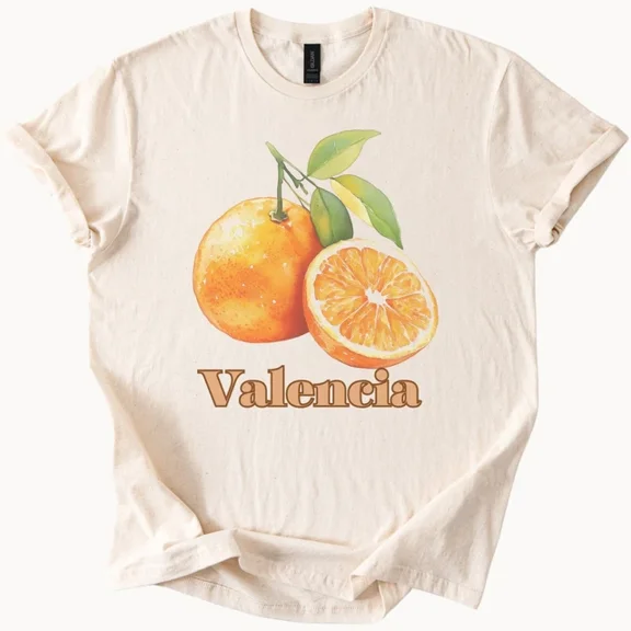 Hot Trending Orange Graphic Tee Valencia Fruit Shirt Design Preview Only