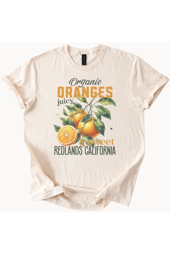 Hot Trending Organic Oranges Tee Juicy Sweet Citrus Fruit TShirt Design Preview Only