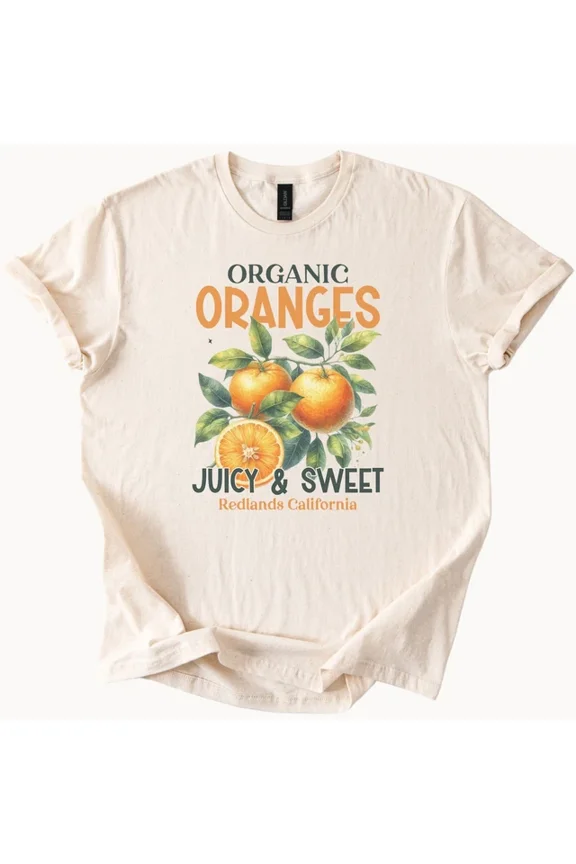 Hot Trending Organic Oranges Tee Juicy Sweet Fruit Graphic T Shirt Design Preview Only