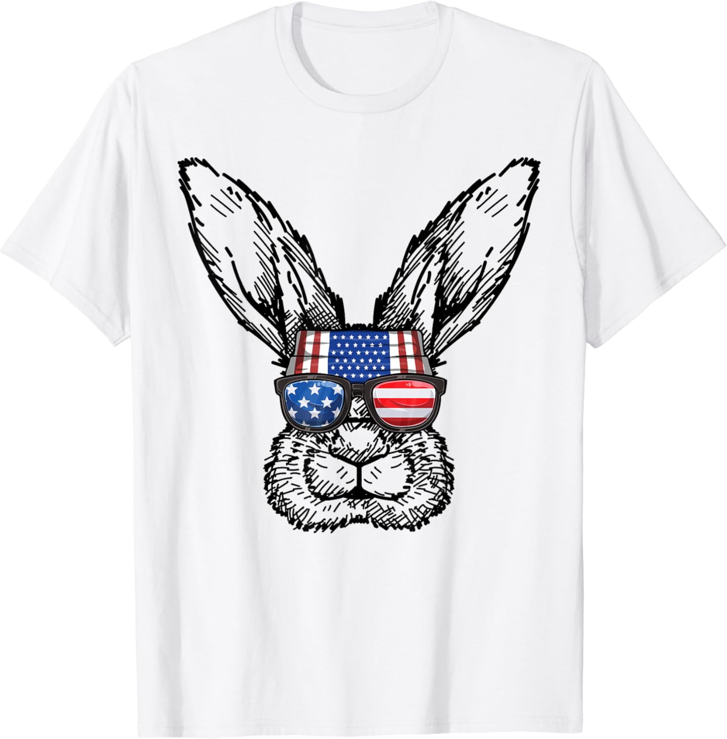 Hot Trending Patriotic Bunny a Funny 4Th Of July Rabbit T-Shirt Design ...