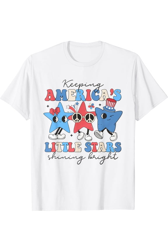 Hot Trending Pediatric Nurse 4Th Of July Little Stars Shining Bright T-Shirt S-5Xl Birthday Gifts; For Men & Women