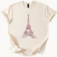 thumbnail image 1 of Hot Trending Pink Eiffel Tower Tee Paris Graphic TShirt France Top Design Preview Only, 1 of 4