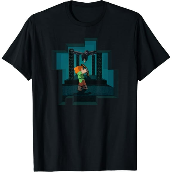 Hot Trending Pixel Art Alex And Ender Dragon Endgame T-Shirt Vintage Tee -Birthday Gifts