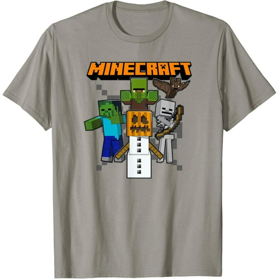 Hot Trending Pixel Art Group Shot Halloween Enemies Attack T-Shirt Vintage Tee -Birthday Gifts