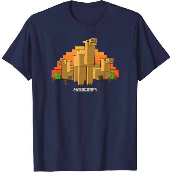 Hot Trending Pixel Art Vanilla Camels Chilling In The Desert Portrait T-Shirt Vintage Tee -Birthday Gifts