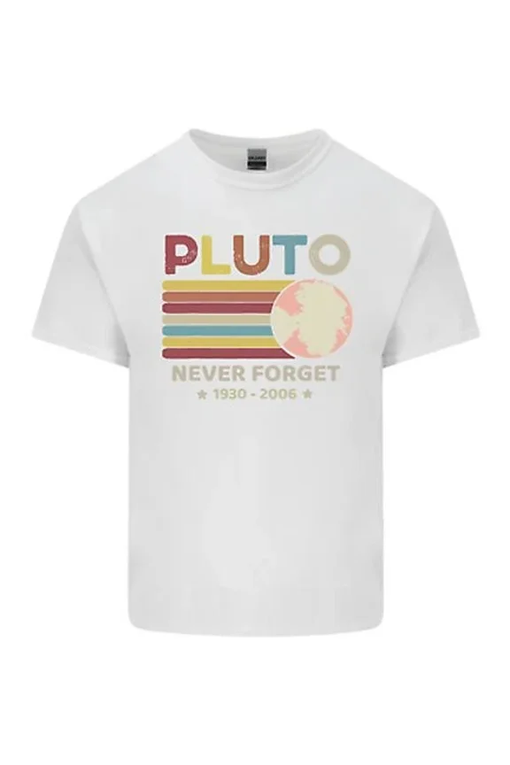 Hot Trending Pluto Never Forget Space Astronomy Planet Kids T-Shirt Boys Girls Design Preview Only