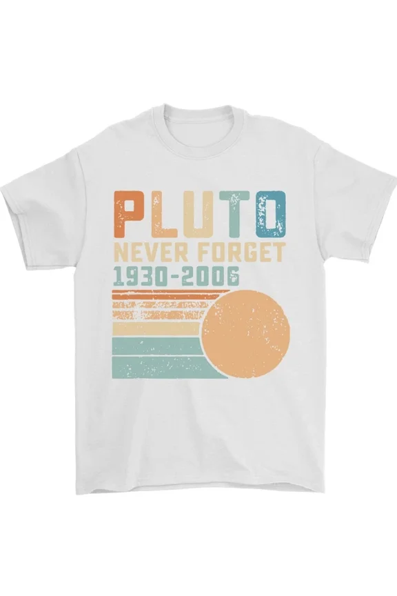 Hot Trending Pluto Never Forget Space Planet Astronomy T-Shirt Design Preview Only